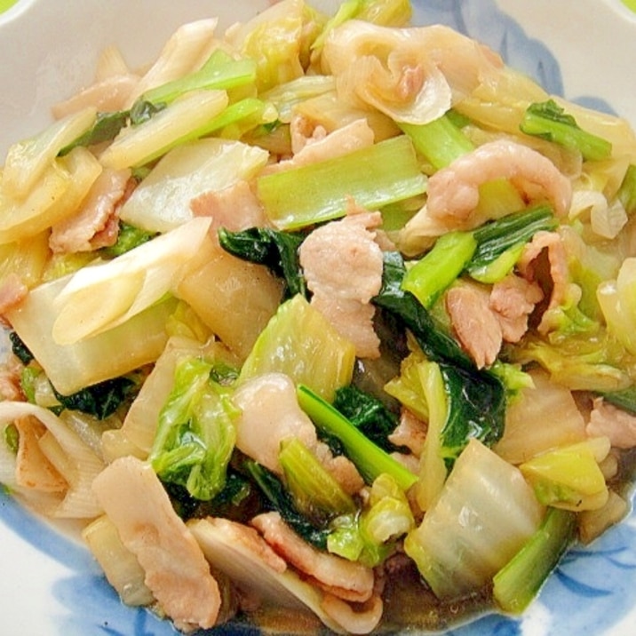 白菜と小松菜豚バラの炒め煮 レシピ 作り方 By Mint74 楽天レシピ 白菜と小松菜豚バラの炒め煮 レシピ 作り方 By Mint74 楽天レシピ